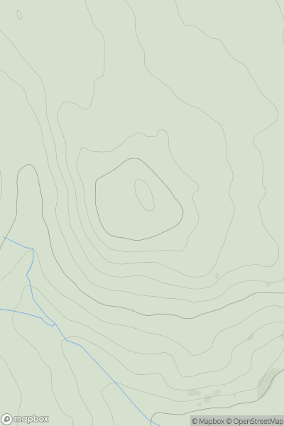 Thumbnail image for Summerground Crags showing contour plot for surrounding peak