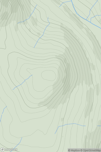Thumbnail image for Dillicar Knott showing contour plot for surrounding peak
