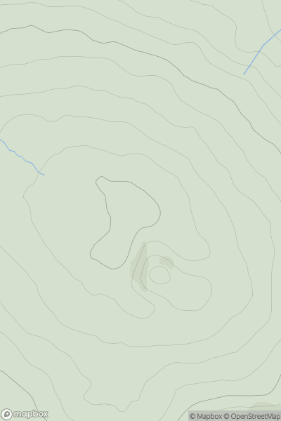 Thumbnail image for Warnell Fell showing contour plot for surrounding peak