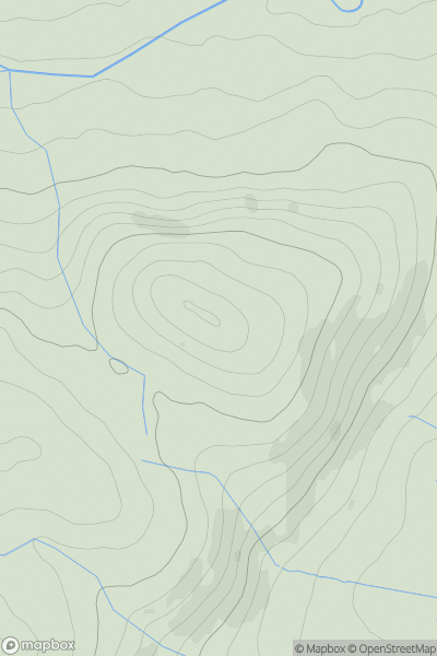 Thumbnail image for Soulby Fell North Top showing contour plot for surrounding peak
