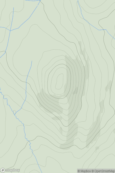 Thumbnail image for Knott Hill showing contour plot for surrounding peak