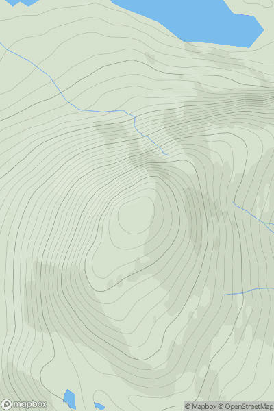 Thumbnail image for Eabhal (Eaval) showing contour plot for surrounding peak