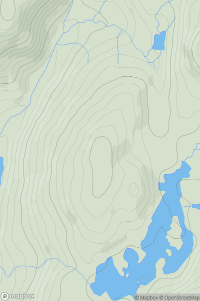 Thumbnail image for Tom Heights showing contour plot for surrounding peak