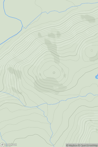 Thumbnail image for Brantrake Crags showing contour plot for surrounding peak