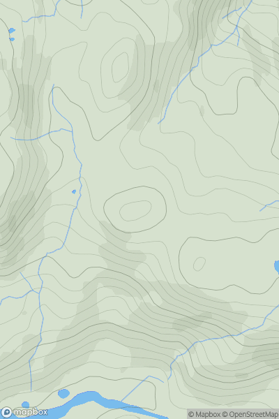 Thumbnail image for Todd Crag showing contour plot for surrounding peak