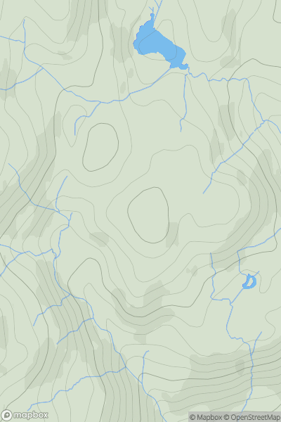 Thumbnail image for Higher Thorny Slack showing contour plot for surrounding peak