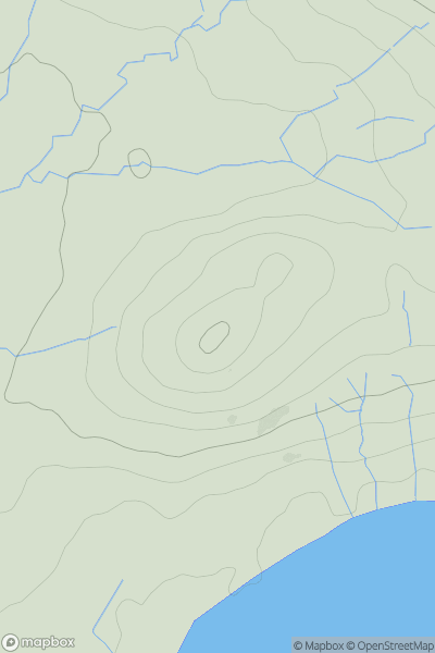 Thumbnail image for Howside Hill showing contour plot for surrounding peak