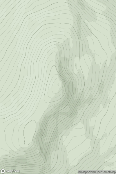 Thumbnail image for Beinn Cheathaich showing contour plot for surrounding peak