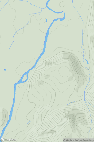 Thumbnail image for Grange Crags showing contour plot for surrounding peak