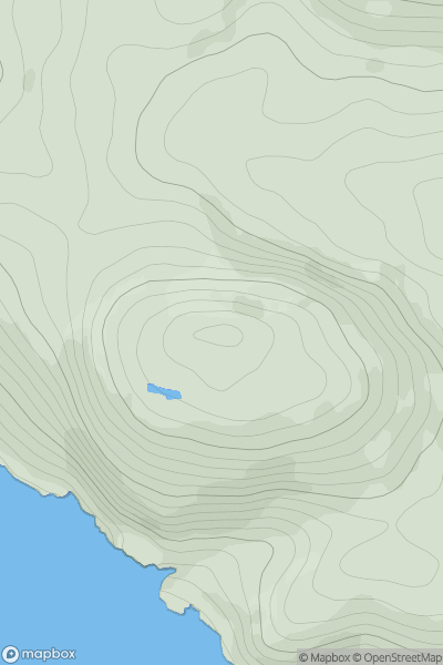 Thumbnail image for Roineabhal (Roneval) showing contour plot for surrounding peak