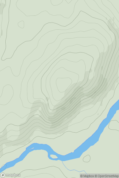 Thumbnail image for Summer House Knott showing contour plot for surrounding peak