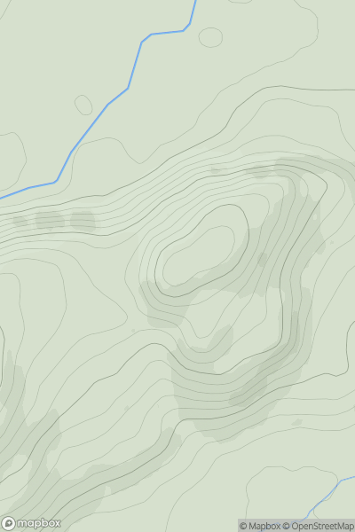 Thumbnail image for Silver Knott showing contour plot for surrounding peak