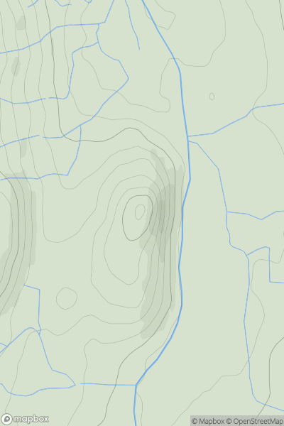 Thumbnail image for Redhow Crags showing contour plot for surrounding peak