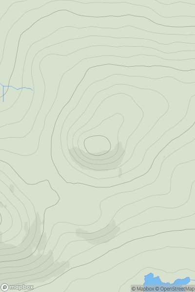 Thumbnail image for Crogearraidh Mor (Crogary Mor) showing contour plot for surrounding peak
