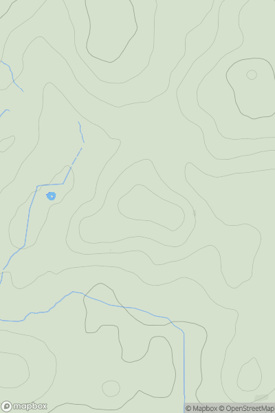 Thumbnail image for Hunger Hills showing contour plot for surrounding peak