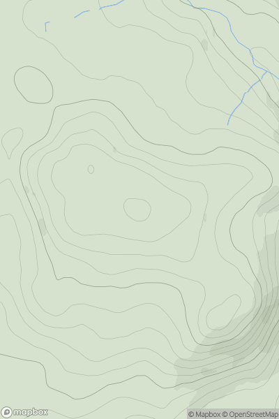 Thumbnail image for Town Bank Hill showing contour plot for surrounding peak