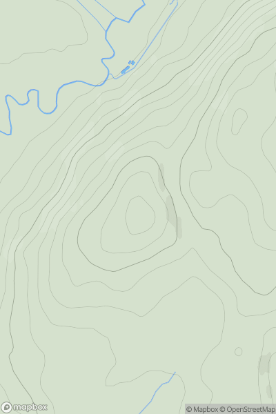 Thumbnail image for Barrow Crag showing contour plot for surrounding peak