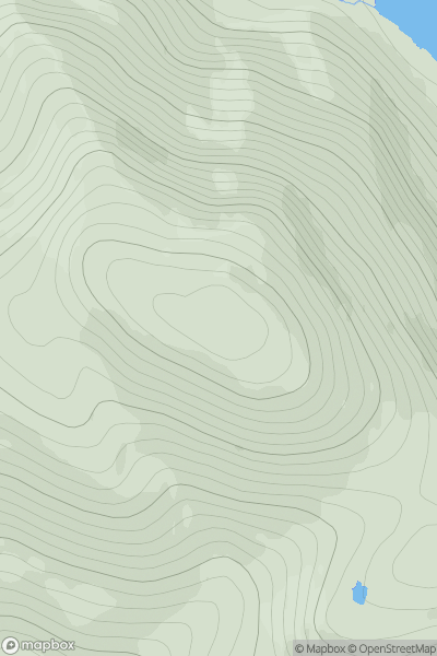 Thumbnail image for Beinn Tangabhal (Ben Tangaval) showing contour plot for surrounding peak