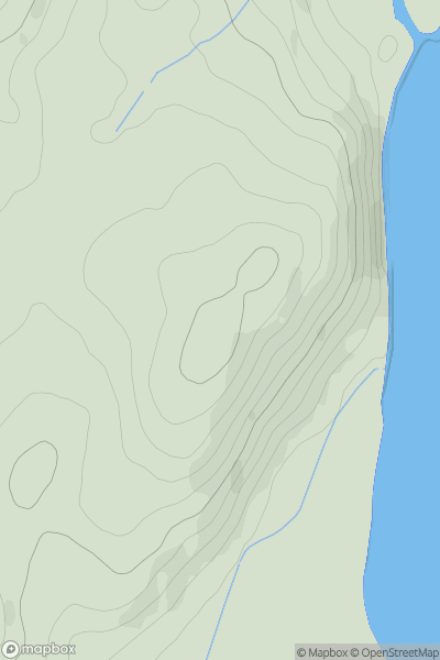 Thumbnail image for Arrad Hill showing contour plot for surrounding peak
