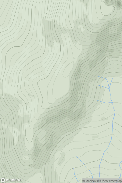Thumbnail image for Sron Dha Mhurchaidh showing contour plot for surrounding peak