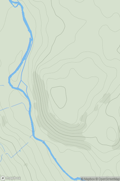 Thumbnail image for High Pastures showing contour plot for surrounding peak