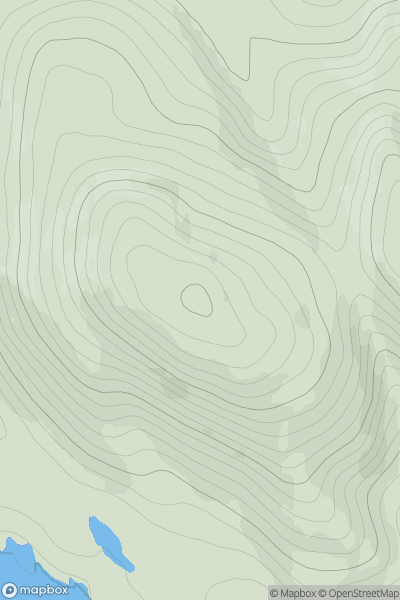 Thumbnail image for Carn Ghaltair (Cairn Galtar) showing contour plot for surrounding peak