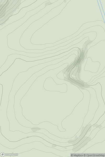 Thumbnail image for Middlebarrow Hill showing contour plot for surrounding peak