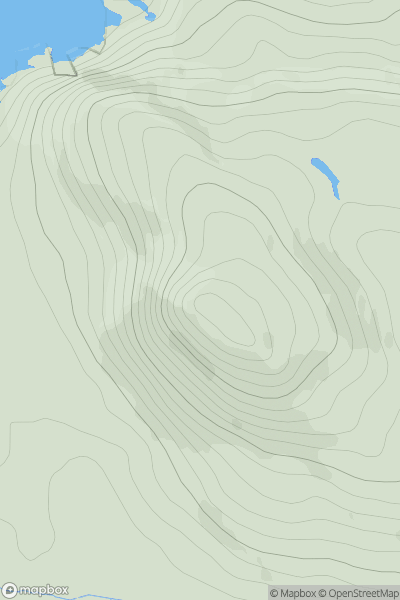 Thumbnail image for Beinn Chliad (Ben Cleit) (Ben Cliad) showing contour plot for surrounding peak