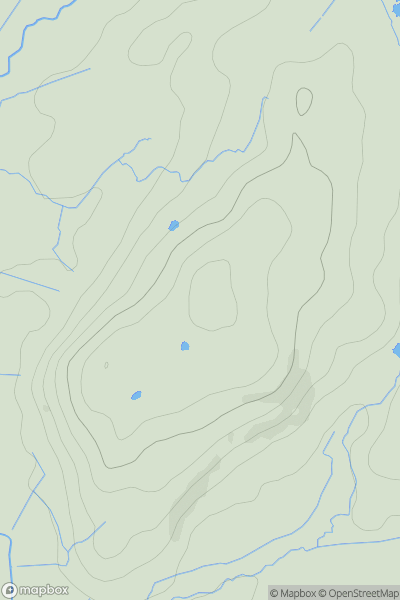 Thumbnail image for Thornthwaite Latter Rigg showing contour plot for surrounding peak