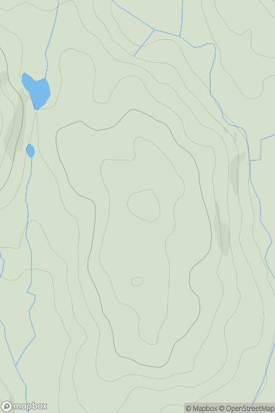Thumbnail image for Crooks Pastures showing contour plot for surrounding peak