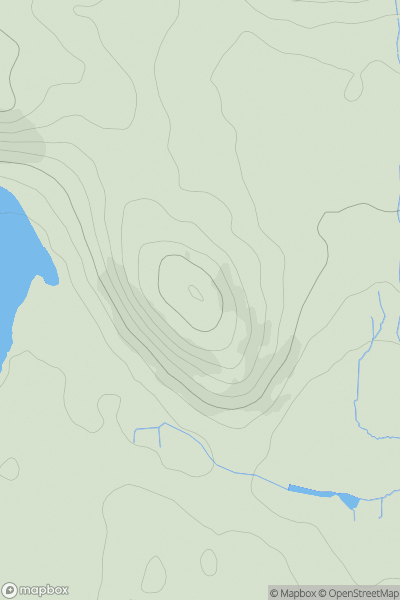 Thumbnail image for Great Close Hill showing contour plot for surrounding peak
