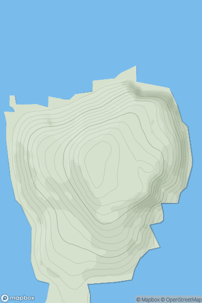 Thumbnail image for Maol Domhnaich (Muldoanich) showing contour plot for surrounding peak