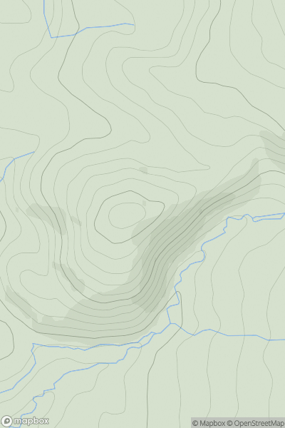 Thumbnail image for Burney Hill showing contour plot for surrounding peak