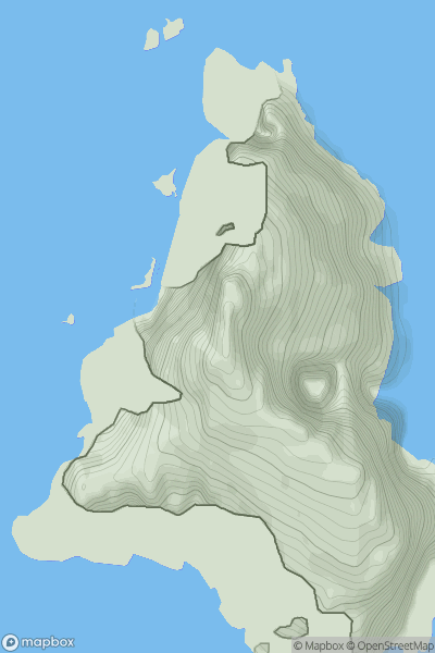 Thumbnail image for Mullach an Eilein showing contour plot for surrounding peak