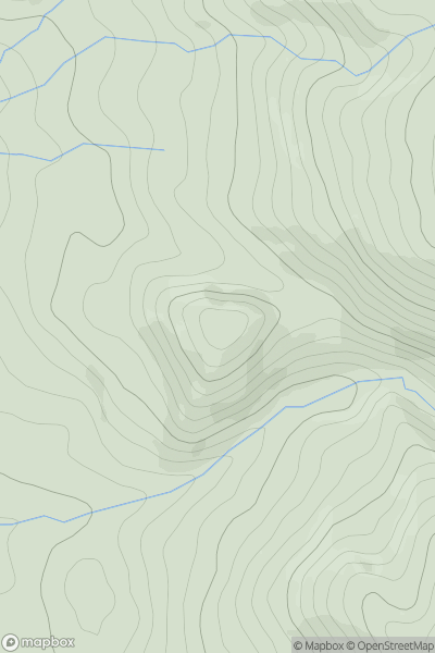 Thumbnail image for Catterpallot Hill showing contour plot for surrounding peak