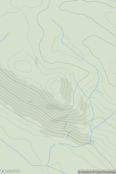 Thumbnail image for Helms Knott showing contour plot for surrounding peak