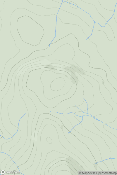 Thumbnail image for Flasby Fell showing contour plot for surrounding peak