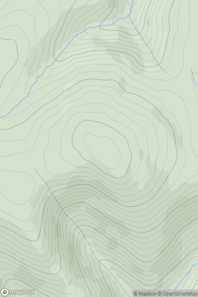 Thumbnail image for Andrew Gannel Hill showing contour plot for surrounding peak