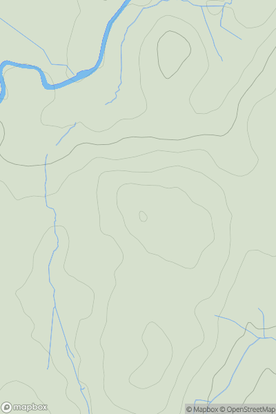 Thumbnail image for Nutter Cote Hill showing contour plot for surrounding peak