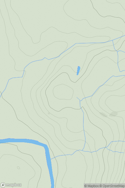 Thumbnail image for Crier Hill showing contour plot for surrounding peak