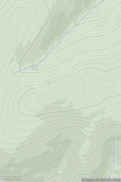 Thumbnail image for Tarmangie Hill showing contour plot for surrounding peak