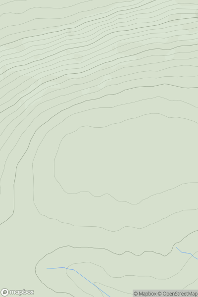 Thumbnail image for Hawthornthwaite Fell Top showing contour plot for surrounding peak