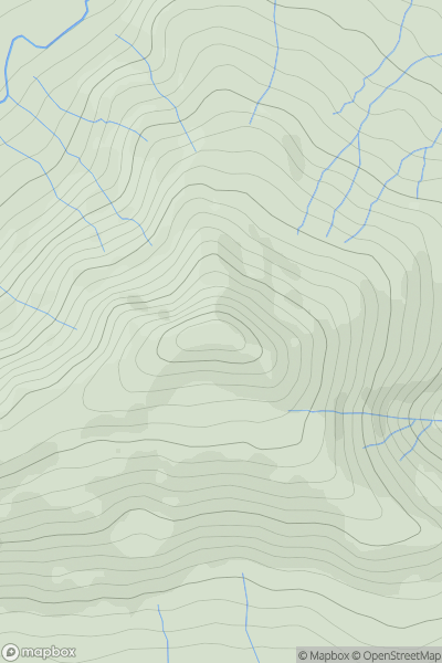 Thumbnail image for Lose Hill showing contour plot for surrounding peak