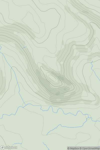Thumbnail image for Chrome Hill showing contour plot for surrounding peak