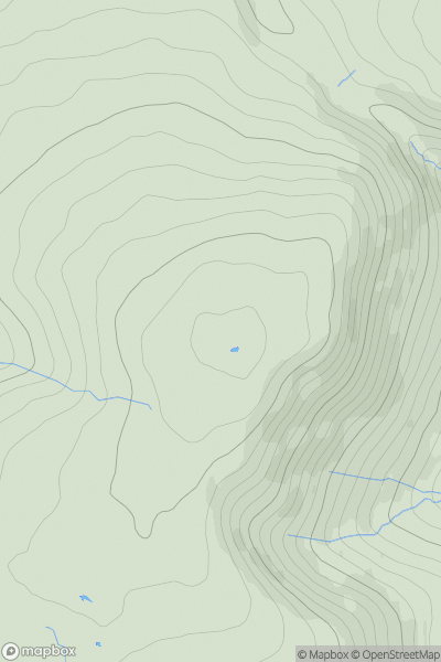 Thumbnail image for Top of Blaze Moss showing contour plot for surrounding peak