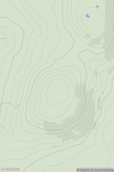 Thumbnail image for Brown Wardle Hill showing contour plot for surrounding peak