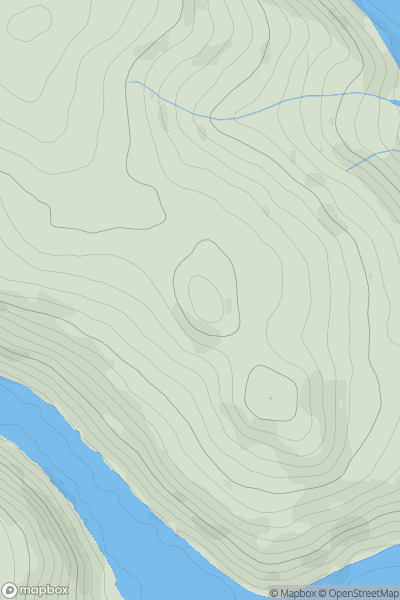 Thumbnail image for Crook Hill showing contour plot for surrounding peak