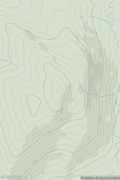Thumbnail image for Lantern Pike showing contour plot for surrounding peak
