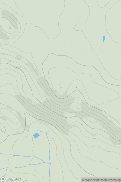 Thumbnail image for Weaver Hills showing contour plot for surrounding peak