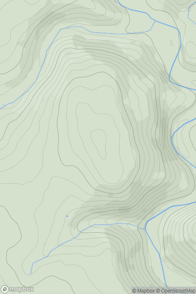 Thumbnail image for Ossoms Hill showing contour plot for surrounding peak